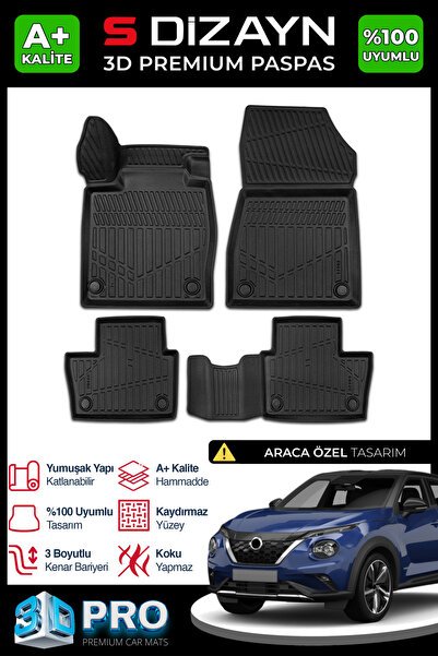1_org_zoom-7039.jpg S-Dizayn Nissan Juke 3D Pro Havuzlu Paspas 2019 Üzeri A+ Kalite 3DS-SDZ085 - Görsel 1