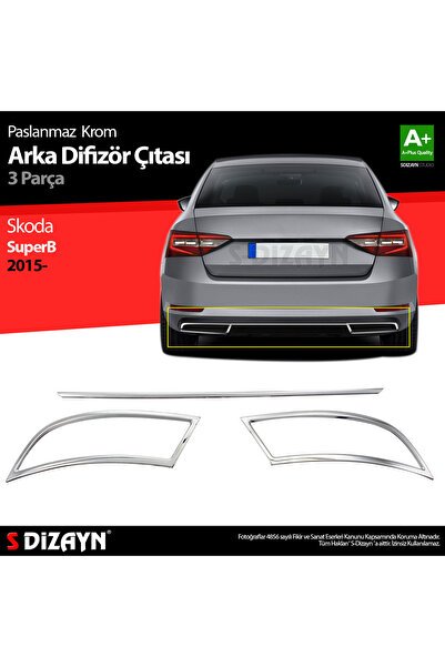 1_org_zoom-7062.jpg S-Dizayn Skoda Superb Krom Egzoz Çıkışı 3 Parça Set 2015-2019 7218911 - Görsel 1