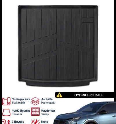 S-Dizayn Peugeot 5008 3D Pro Bagaj Havuzu 2024 Üzeri A+ Kalite 3BH-SDZ238