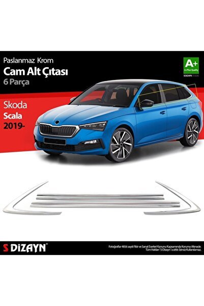 1_org_zoom-7078.jpg Skoda Scala Krom Cam Çıtası 6 Parça 2019 Üzeri - Görsel 1
