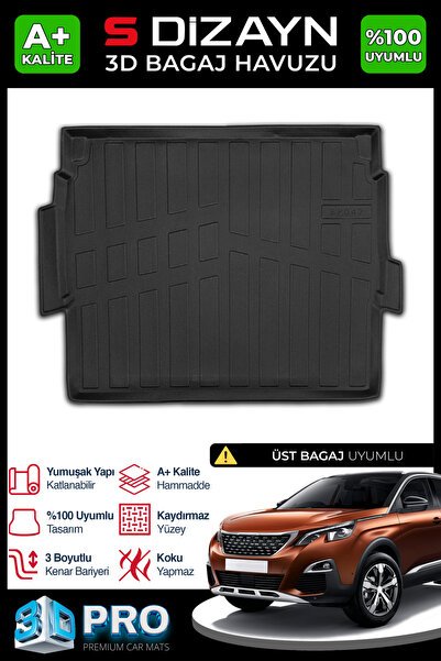 1_org_zoom-7082.jpg S-Dizayn Peugeot 3008 3D Pro Bagaj Havuzu Üst Bagaj 2016-2023 A+ Kalite 3BH-SDZ026 - Görsel 1