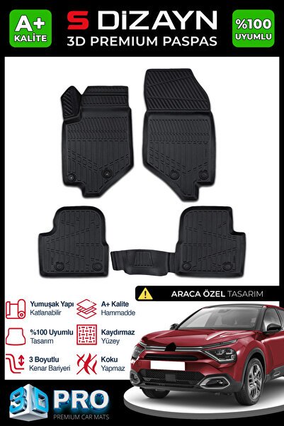 1_org_zoom-7106.jpg S-Dizayn Citroen C4 3D Pro Havuzlu Paspas 2021 Üzeri A+ Kalite 3DS-SDZ032 - Görsel 1