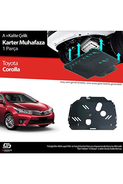 1_org_zoom-7213.jpg S-Dizayn Toyota Corolla Çelik Karter Muhafaza Koruma 2013-2018 A+ Kalite TO-CRL-CKM - Görsel 1