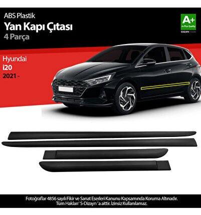 S-Dizayn Hyundai i20 ABS Plastik Yan Kapı Koruma Çıtası 2021 Üzeri A+ Kalite PLY-6215