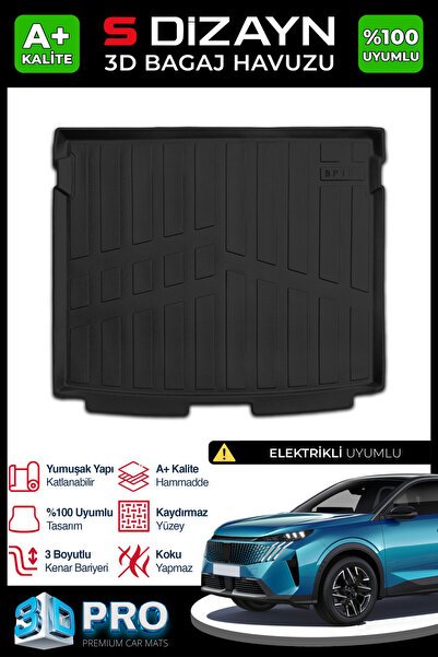 1_org_zoom-7271.jpg S-Dizayn Peugeot 3008 Elektrikli 3D Pro Bagaj Havuzu 2024 Üzeri A+ Kalite 3BH-SDZ210 - Görsel 1