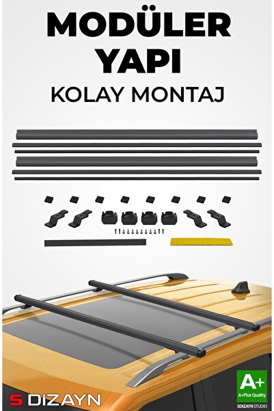 1_org_zoom-7683.jpg S-Dizayn Toyota Verso S-Bar Cargo V1 Ara Atkı Tavan Taşıyıcı Barı Siyah 130 Cm 2009-2018 A+ Kalite C - Görsel 1