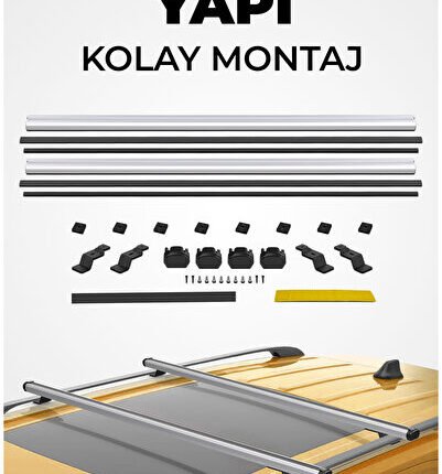 S-Dizayn Land Rover Ranger Rover Evoque S-Bar Cargo V1 Ara Atkı Tavan Taşıyıcı Barı Gri 140 Cm 2012-