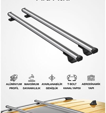 S-Dizayn S-Bar Cargo V1 Ara Atkı Tavan Taşıyıcı Barı Gri 165 Cm Universal A+ Kalite SBRV1-CRG-UNV-GR