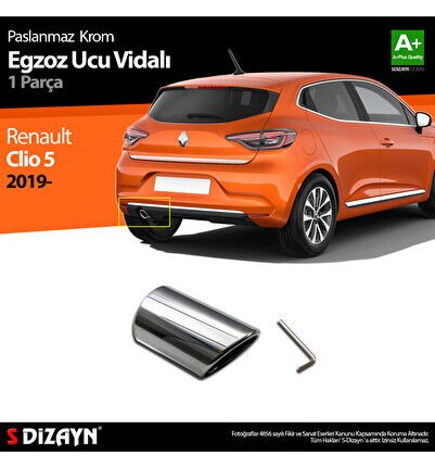 CLİO 5 EGZOZ UCU KROM VİDALI 2020 2021 2022 2023 2024
