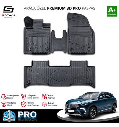 S-Dizayn Togg T10X 3D Pro Havuzlu Paspas 2023 Üzeri A+ Kalite