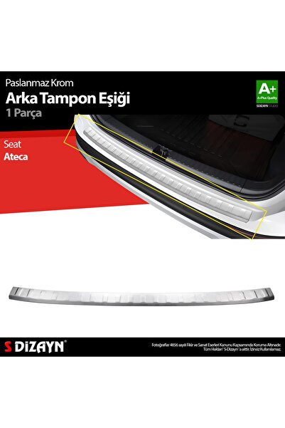 1_org_zoom-8071.jpg S-Dizayn Seat Ateca Krom Arka Tampon Eşiği 2016-2020 7121021 - Görsel 1