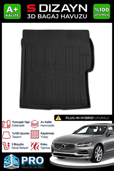 1_org_zoom-8367.jpg S-Dizayn Volvo S90 Plug-IN 3D Pro Bagaj Havuzu 2016 Üzeri A+ Kalite 3BH-SDZ617 - Görsel 1
