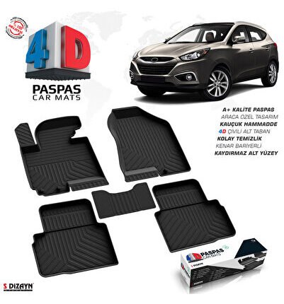 S-Dizayn Hyundai ix35 4D Havuzlu Paspas 2010-2017 4DS-71745