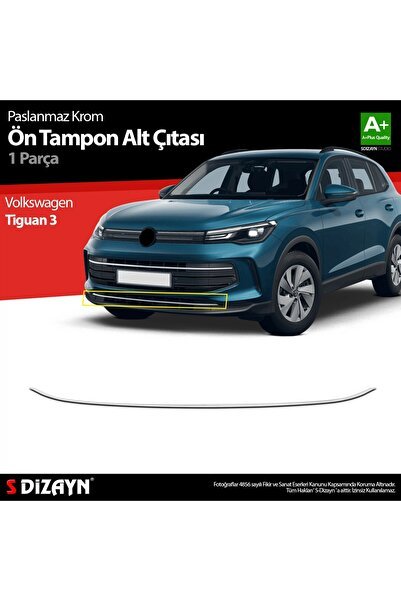 1_org_zoom-8373.jpg S-Dizayn VW Tiguan 3 Krom Ön Tampon Alt Çıtası 2024 Üzeri A+ Kalite - Görsel 1