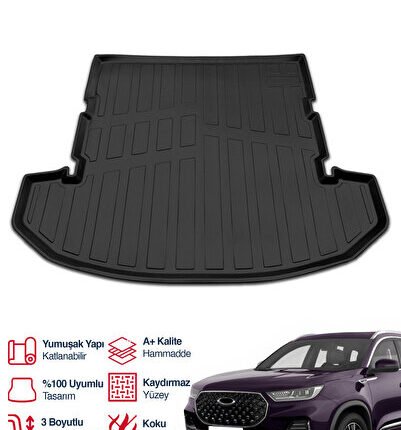 S-Dizayn Chery Tiggo 8 Pro 3D Pro Bagaj Havuzu 2022 Üzeri A+ Kalite