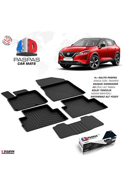 1_org_zoom-8446.jpg S-Dizayn Nissan Qashqai 3 E-Power Elektrikli 4D Havuzlu Paspas 2021-2024 A+Kalite 4DS-20052 - Görsel 1