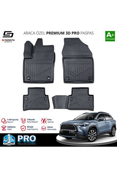 1_org_zoom-8452.jpg S-Dizayn Toyota Corolla Cross 3D Pro Havuzlu Paspas 2022 Üzeri A+ Kalite - Görsel 1