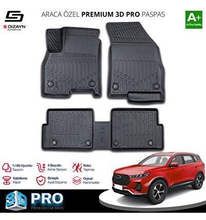 S-Dizayn Chery Tiggo 7 Pro 3D Pro Havuzlu Paspas 2022 Üzeri A+ Kalite