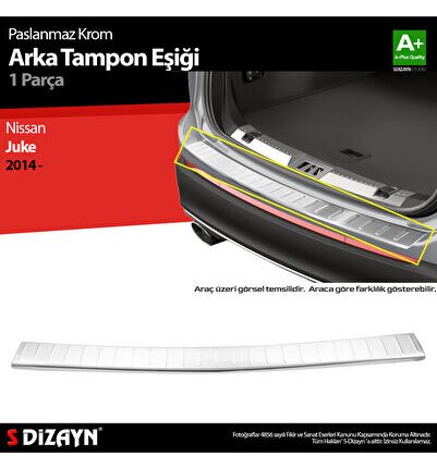 S-Dizayn Nissan Juke Krom Arka Tampon Eşiği 2014-2018 6608020