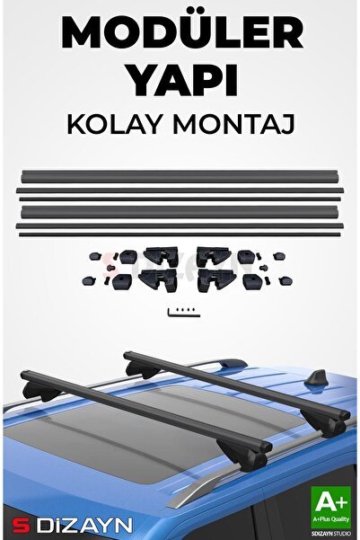 1_org_zoom-8496.jpg S-Dizayn Ssangyong Korando S-Bar Atlas V1 Ara Atkı Tavan Taşıyıcı Barı Siyah 130 Cm 2019 Üzeri A+ Ka - Görsel 1