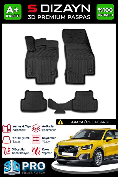 1_org_zoom-8603.jpg S-Dizayn Audi Q2 3D Pro Havuzlu Paspas 2017-2023 A+ Kalite 3DS-SDZ012 - Görsel 1