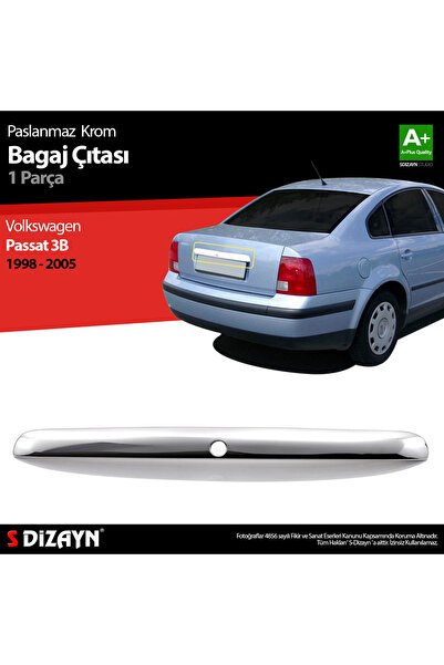 1_org_zoom-8663.jpg S-Dizayn VW Passat 3B Krom Bagaj Çıtası 1998-2005 7616050 - Görsel 1