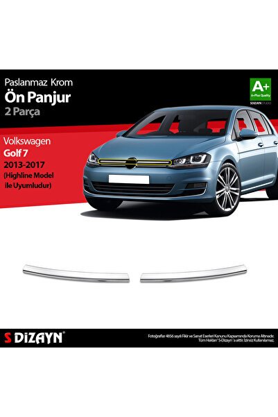 1_org_zoom-8753.jpg S-Dizayn VW Golf 7 Krom Ön Panjur 2 Prç. Highline 2013-2017 7651181 - Görsel 1