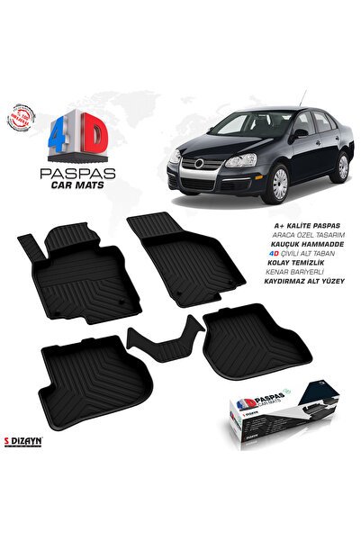 1_org_zoom-8765.jpg S-Dizayn VW Jetta 4D Havuzlu Paspas 2005-2010 A+Kalite 4DS-82293-C - Görsel 1