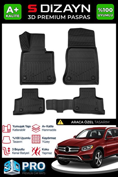 1_org_zoom-8777.jpg S-Dizayn Mercedes GLC 3D Pro Havuzlu Paspas 2015-2023 A+ Kalite 3DS-SDZ133 - Görsel 1