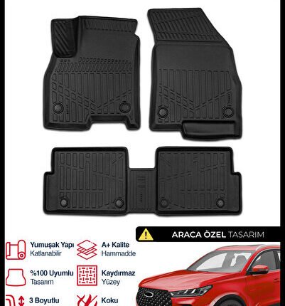 S-Dizayn Chery Tiggo 7 Pro 3D Pro Havuzlu Paspas 2022-2025 A+ Kalite 3DS-SDZ003