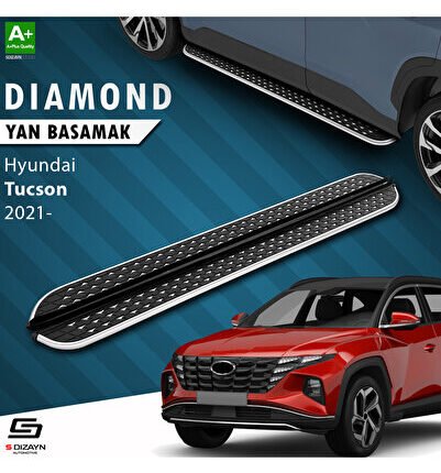 S-Dizayn Hyundai Tucson 4 Diamond Krom Yan Basamak 173 Cm 2021 Üzeri A+ Kalite HY-TU4-YBS-DKR-173