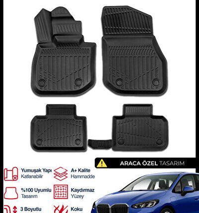 S-Dizayn Bmw 2 Serisi U06 Active Tourer 3D Pro Havuzlu Paspas 2021 Üzeri A+ Kalite 3DS-SDZ264