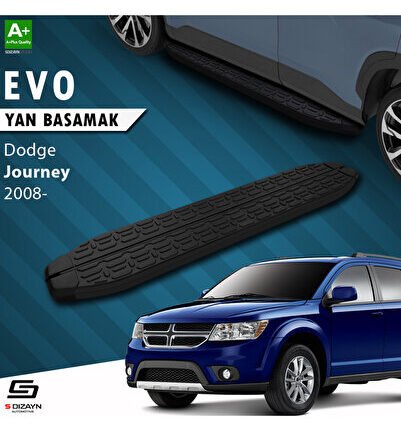 S-Dizayn Dodge Journey Evo Siyah Yan Basamak 183 Cm 2008-2020 A+ Kalite