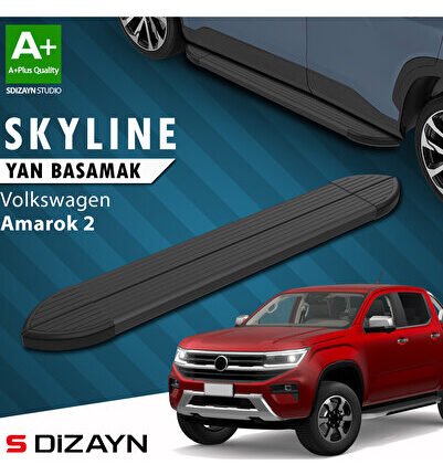VW Amarok 2 Skyline Siyah Yan Basamak 203 Cm 2023 Üzeri A+ Kalite VW-AM2-YBS-SKY-SA-203