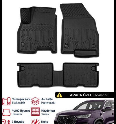 S-Dizayn Chery Tiggo 8 Pro 3D Pro Havuzlu Paspas 2022-2025 A+ Kalite 3DS-SDZ002