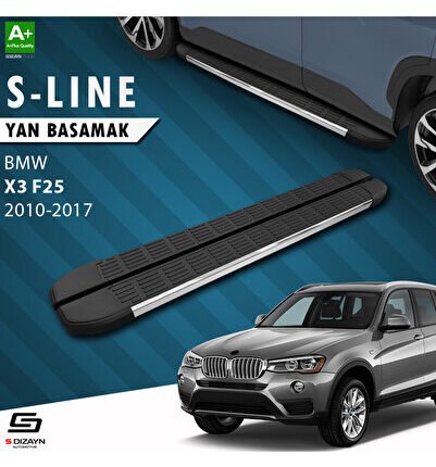 Bmw X3 F25 S-Line Krom Yan Basamak 193 Cm 2010-2017 A+ Kalite BM-X32-YBS-SL-KA-193