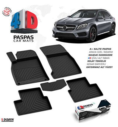 S-Dizayn Mercedes Gla Serisi X156 4D Havuzlu Paspas 2013-2020 A+Kalite 4DS-86079-C