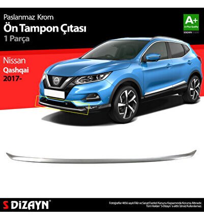 S-Dizayn Nissan Qashqai Krom Ön Tampon Çıtası 2017-2021 6614190