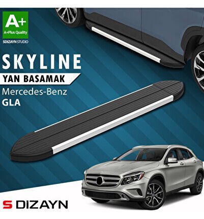Mercedes GLA X156 Skyline Aluminyum Yan Basamak 183 Cm 2013-2020 A+ Kalite MR-GA1-YBS-SKY-AL-183