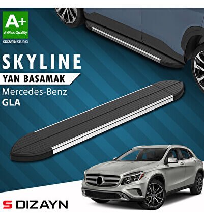 Mercedes GLA X156 Skyline Krom Yan Basamak 183 Cm 2013-2020 A+ Kalite MR-GA1-YBS-SKY-KA-183