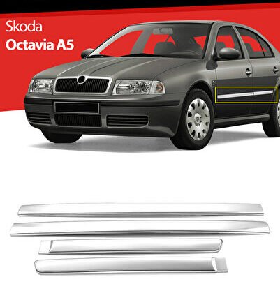 S-Dizayn Skoda Octavia A5 Krom Yan Kapı Çıtası 4 Prç. 2004-2013 7203140