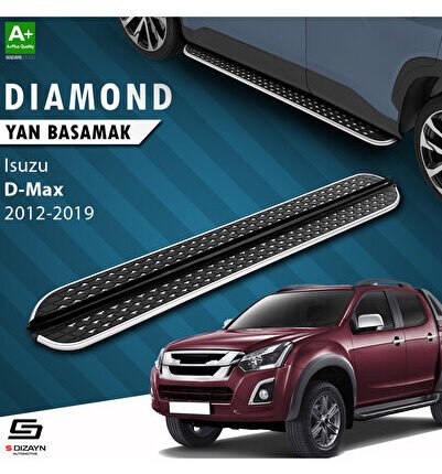 S-Dizayn Isuzu D-Max 2 Diamond Krom Yan Basamak 203 Cm 2012-2019 A+ Kalite