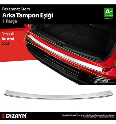 S-Dizayn Renault Austral Krom Arka Tampon Eşiği 2023 Üzeri A+ Kalite 7036020