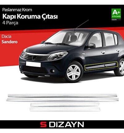 S-Dizayn Dacia Sandero Kapı Koruma Çıtası Krom 2008-2013 5605400