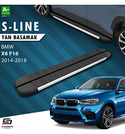 Bmw X6 F16 S-Line Aluminyum Yan Basamak 193 Cm 2014-2018 A+ Kalite BM-X62-YBS-SL-AL-193-E