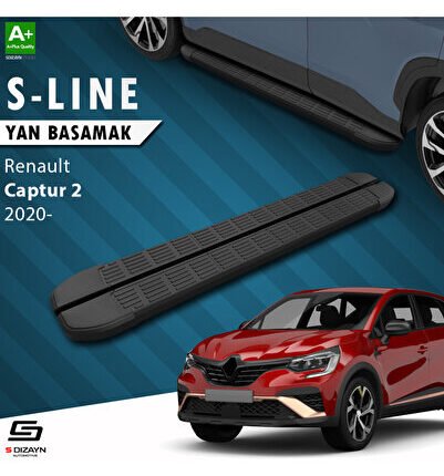 Renault Captur 2 S-Line Siyah Yan Basamak 183 Cm 2020 Üzeri A+ Kalite RE-CP2-YBS-SL-SA-183