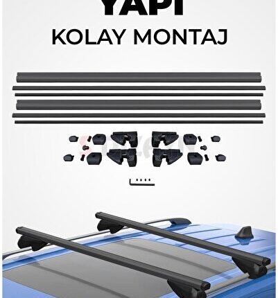 S-Dizayn Dacia Duster S-Bar Atlas V1 Ara Atkı Tavan Taşıyıcı Barı Siyah 120 Cm 2013-2018 A+ Kalite A