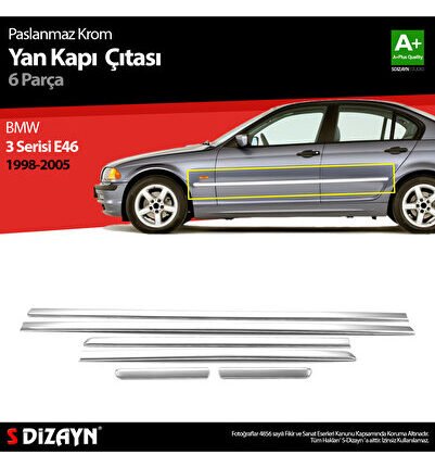 S-Dizayn Bmw 3 Serisi E46 Krom Yan Kapı Çıtası 6 Prç 1998-2005 5201140