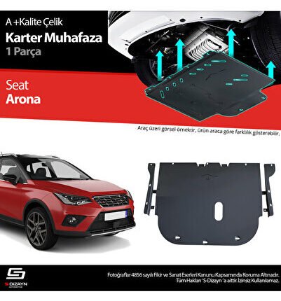 S-Dizayn Seat Arona Çelik Karter Muhafaza Koruma 2017 Üzeri A+ Kalite SE-AR1-CKM