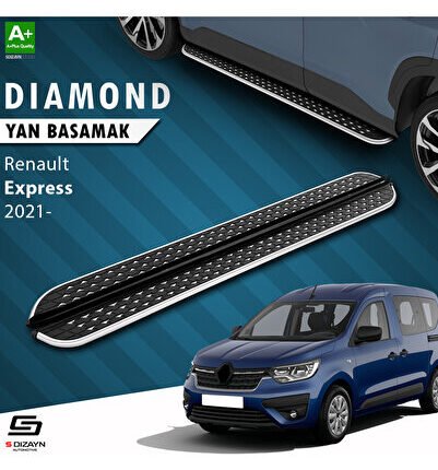 S-Dizayn Renault Express Diamond Krom Yan Basamak 203 Cm 2021 Üzeri A+ Kalite